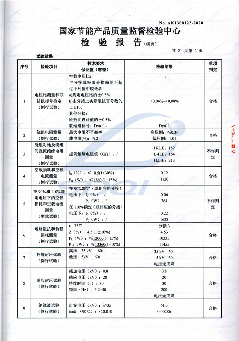 高低压试验报告-S11-1250商丘商丘商丘油浸式变压器-2.jpg
